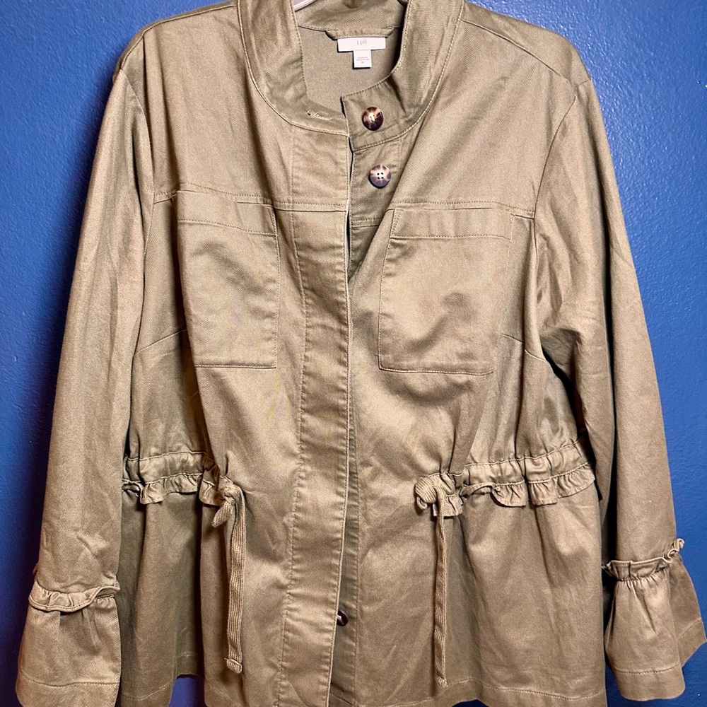 J. Jill Utility Jacket in olive green